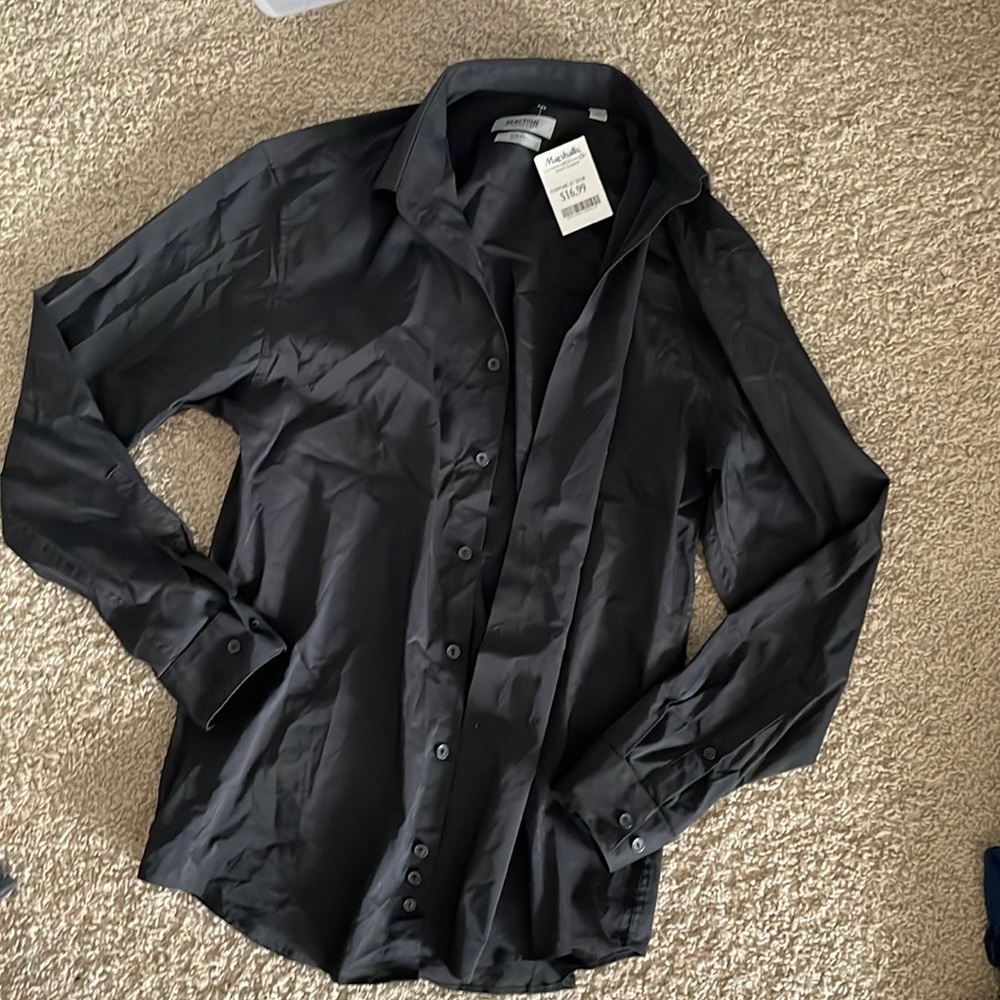 Black button down